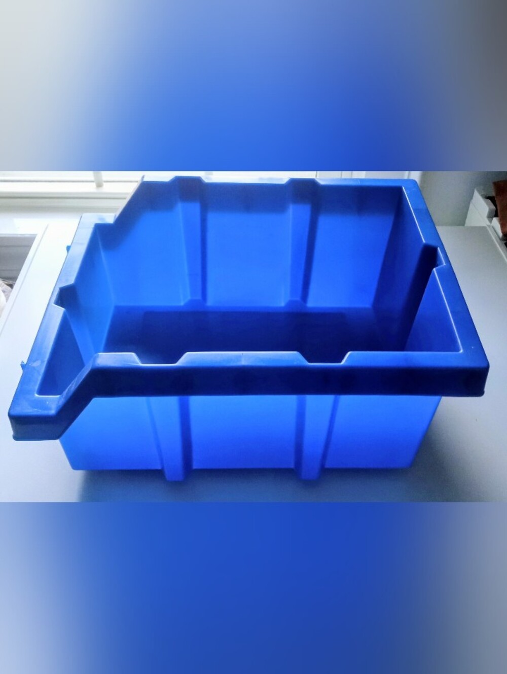 Set of 2 Storage Bins: Blue Seville Classics 1 Large 1 Medium - Picture 2 of 8